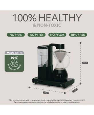 Eco Series 10-Cup Pour Over Drip Hot & Iced Coffee Maker Machine