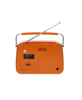 Portable Retro AM/FM/SW Vintage and Classic Radio, Bluetooth, Rechargeable, Orange – 4001802