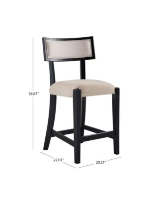 Avery 38.1" 2 Piece Wood-Back Upholstered Counter Stools