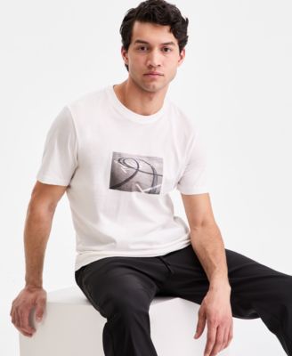 Men's Cotton Logo Graphic Crewneck T-Shirt