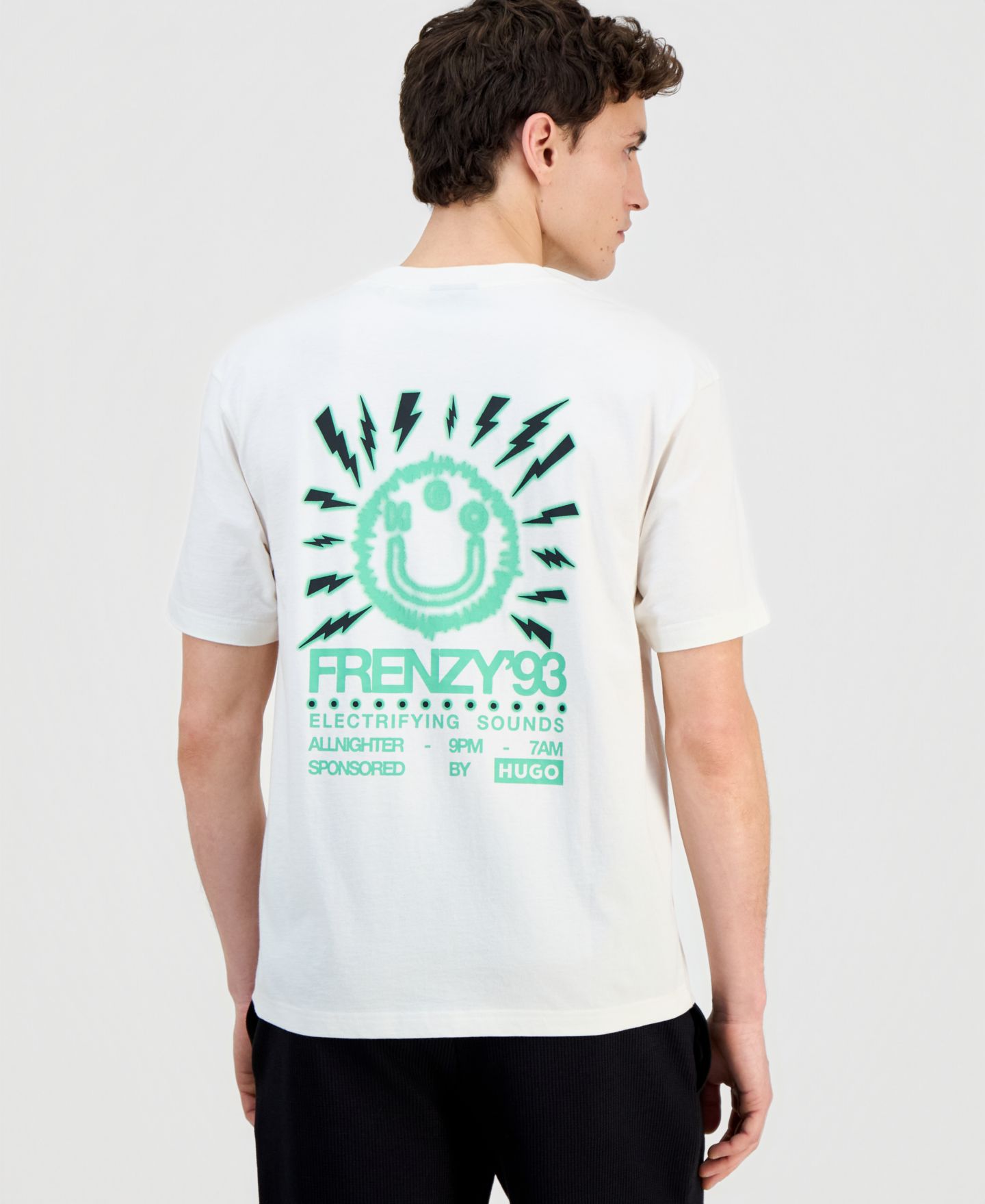 Мужская футболка Hugo Boss Cotton Logo Crewneck, цвет: Белый — фото 4