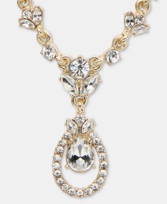 Crystal Orbital Pendant Necklace, 16" + 3" extender