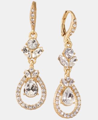 Crystal Orbital Double Drop Earrings