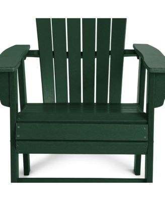 Outdoor Patio Shell-back Adirondack Dining Chair All Weather