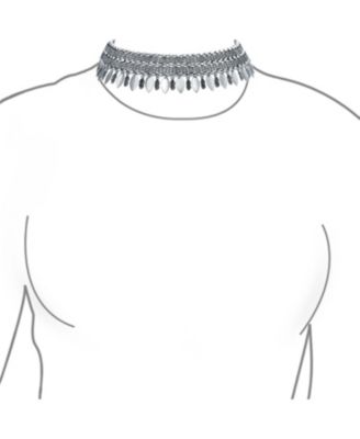 Native American Style Statement Feather Choker Necklace Bohemian Boho Western Jewelry