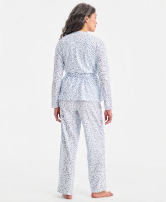 Women's 3-Pc. Cotton Pajama Set
