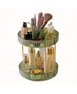 360&deg; Rotating 2-Tier Makeup Organizer for Vanity