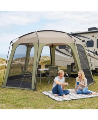 Netted Canopy Tent for 6-8 People with Zippered Door, Outdoor Screen Shelter