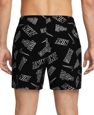 Men's 5" Breaker Multi Logo Print Volley Swim Shorts