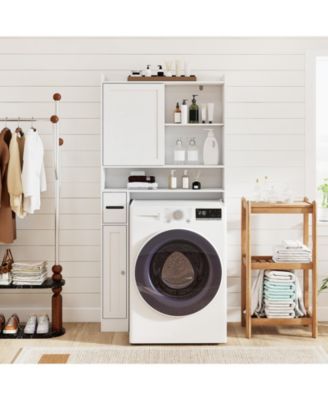 Standing Toilet Storage Rack Cabinet with Smooth Sliding Door