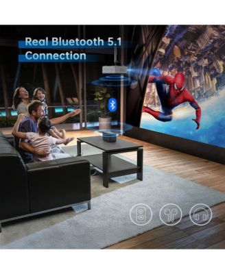 Leisure 470W 720P Portable Projector with Wireless Connectivity: Adjustable Focus, HDMI Connection, 20000 Hour Bulb Life