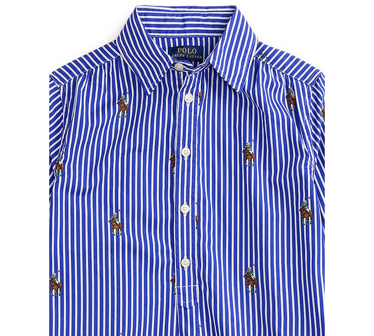 Polo Ralph Lauren Girls' 7-16 Striped Long-Sleeve Shirt Dress