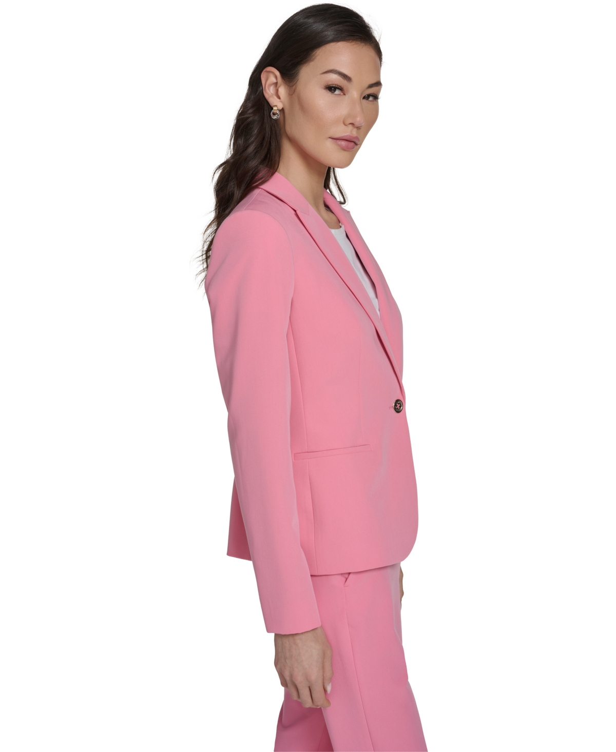 Tommy Hilfiger Women's Notch Collar One-Button Blazer