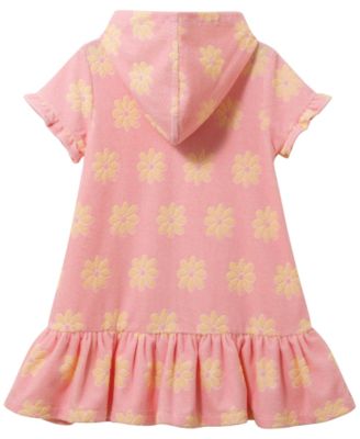 Girls' 2T-5 Hooded Cover Up One-Piece Swimsuit