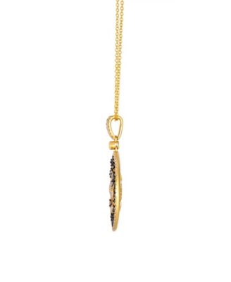 Chocolate & Vanilla Diamond Pendant Necklace (1 ct. t.w.) in 14k Honey Gold