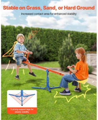 Kids Seesaw with 3-Prong Base & 360&deg; Rotating Design