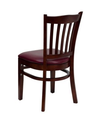 Vertical Slat Back Wooden Restaurant Dining Chair