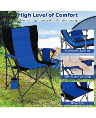 Portable Folding Oxford Cloth Camping Chair with Cup Holder and Side Pocket