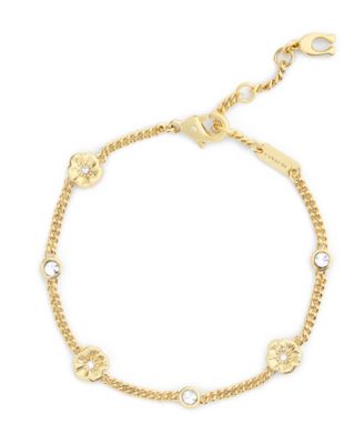 Faux Stone Signature Tea Rose Strand Bracelet