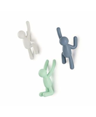 Wall Hooks Set of 3 - Fun Climbing Buddy Design for Hanging Clothes Accessories