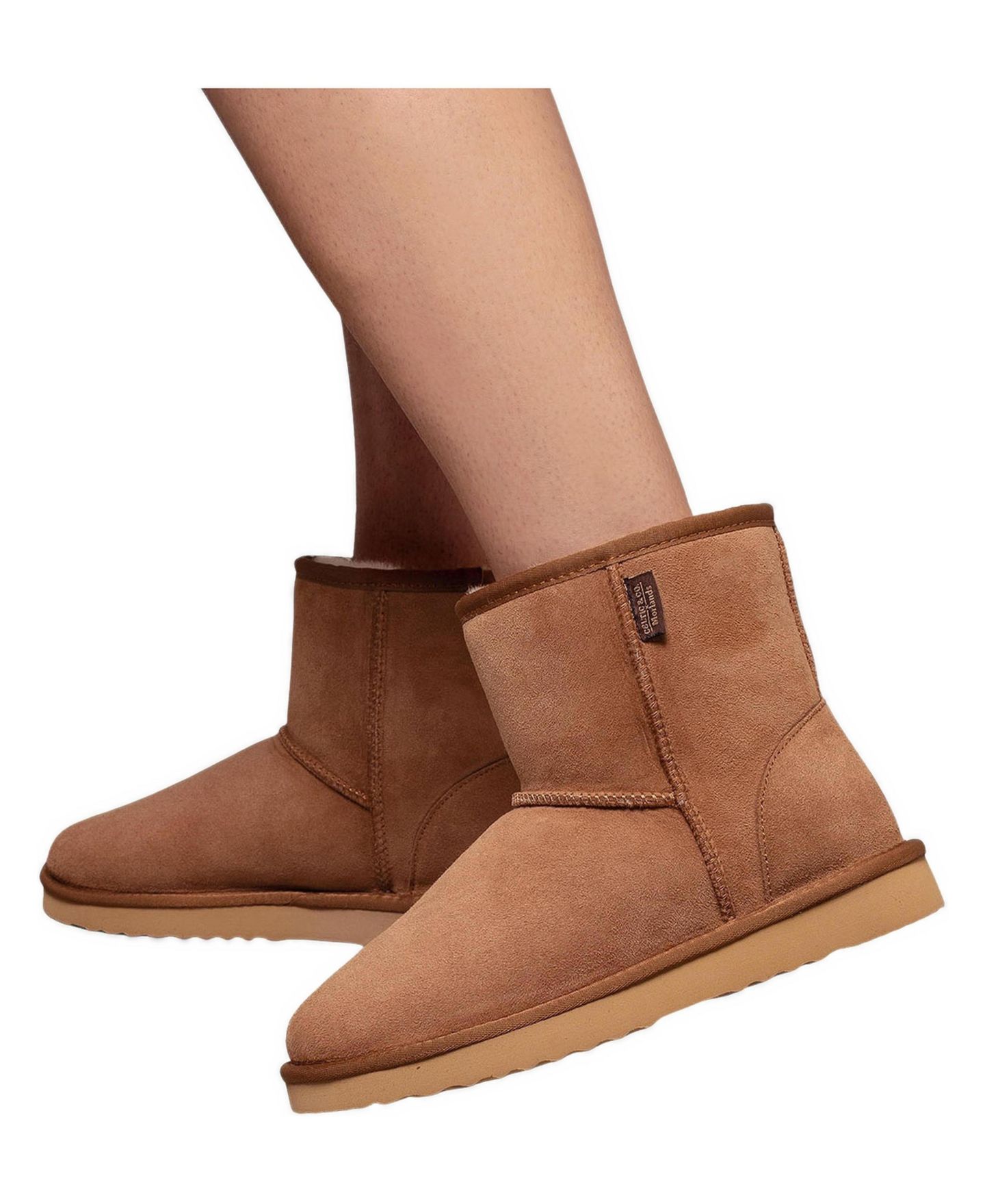 Женские тапочки Celtic & Co. Sheepskin Bootee Slippers, цвет: Каштановый — фото 3
