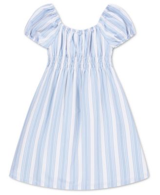 Girls' 7-16 Short-Sleeve Poplin Dress