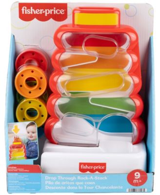 Drop Through Rock-a-Stack Baby & Toddler Developmental Activity Toy with 5 Coins