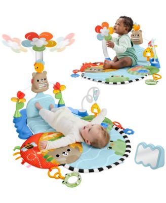 3-in-1 Kick and Sway Activity Gym, Baby Play Mat with Sensory Toys