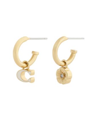 Chalk Signature C Tea Rose Mismatch Earrings