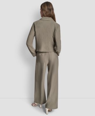 Women's Zipper Detailed Crinkle Jacket