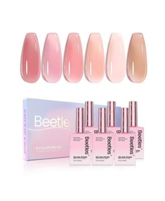 Nude Pink Gel Nail Polish Set 6 Colors