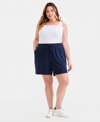 Plus Size Raw-Hem Lux Soft French Terry Shorts