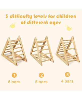 kids Wooden Triangle Climber for Toddler Step Training
