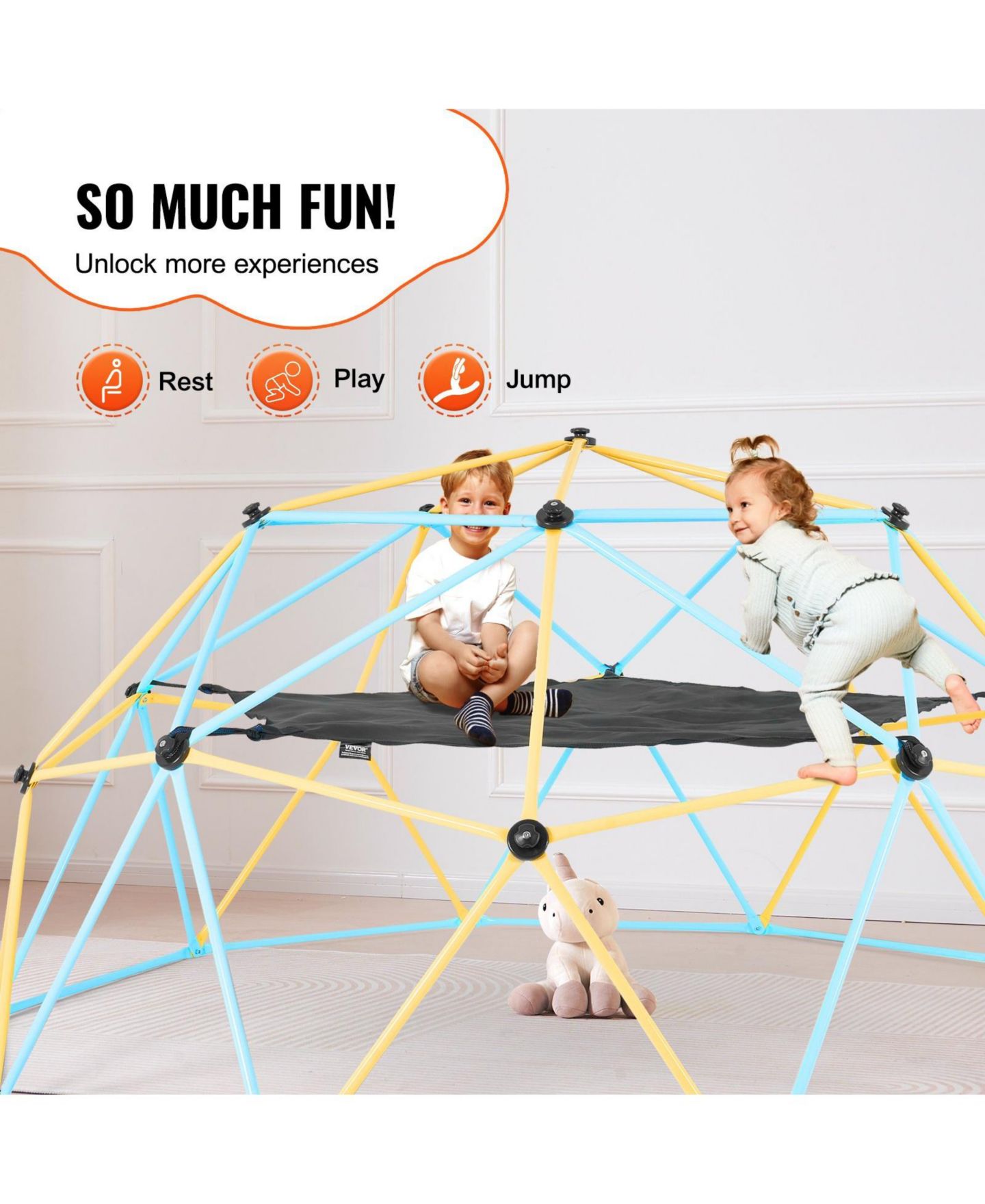 Детская игрушка SUGIFT 10-Ft Dome-Climber Hammock, 350-lb Capacity, Ages 3+, цвет: Чёрный — фото 8