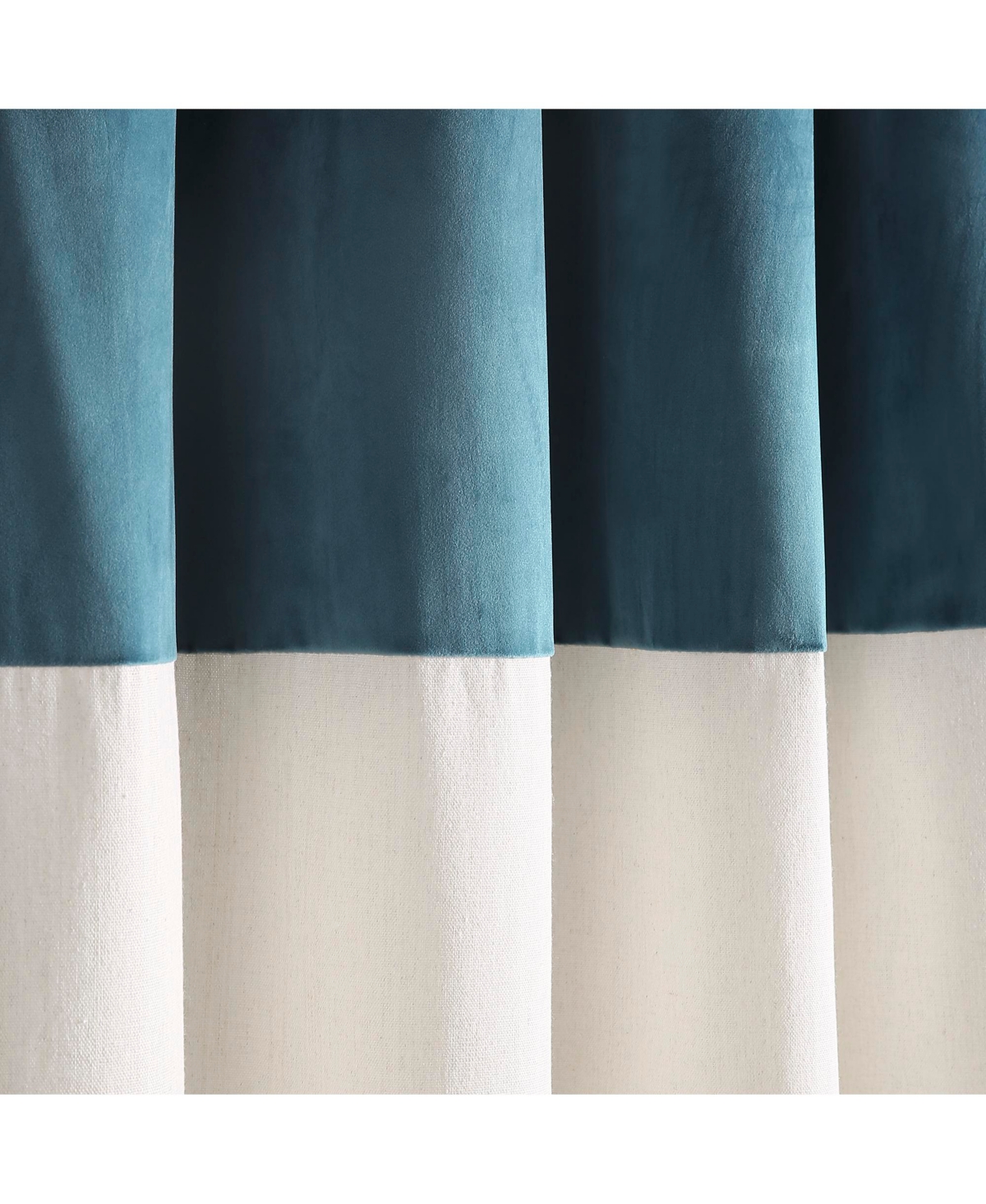 Milo Colorblock Linen 52" x 84" Curtain Set