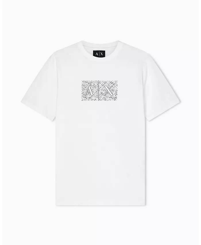 Men's Short Sleeve Jersey Printed Box Logo T-Shirt - thumbnail 7