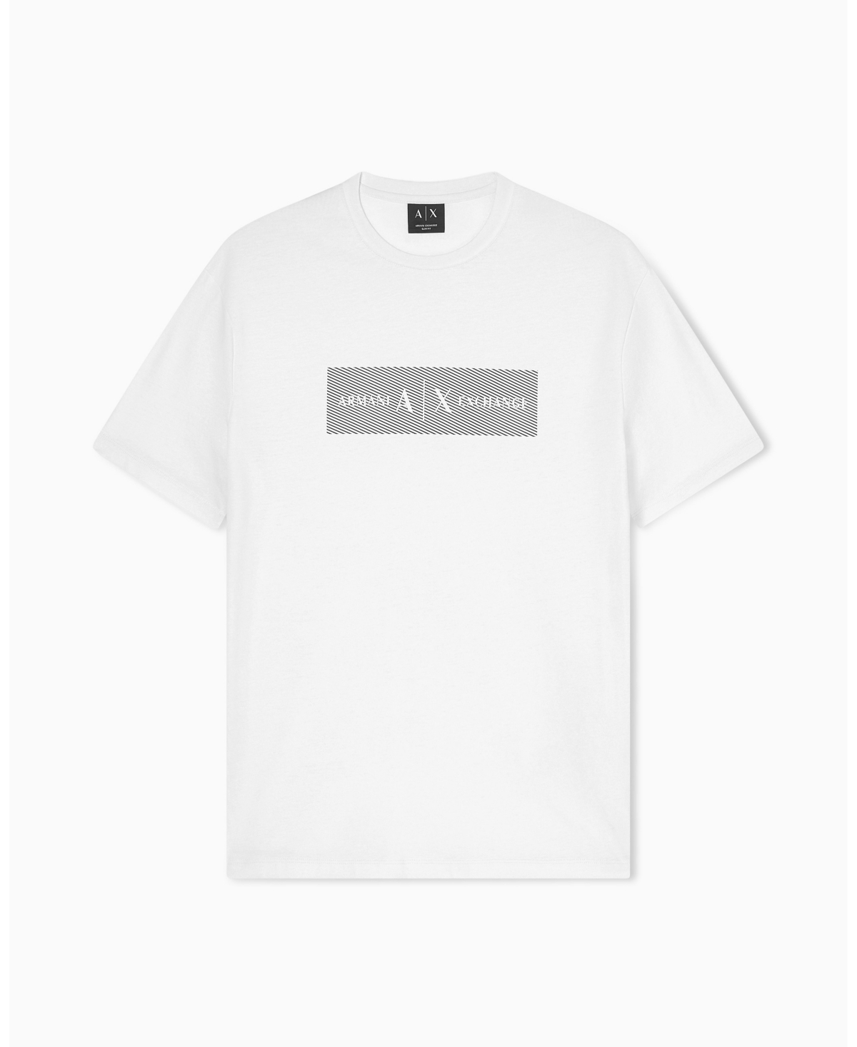 A|X Armani Exchange Men's White Edition Short Sleeve Box T-Shirt - Cream