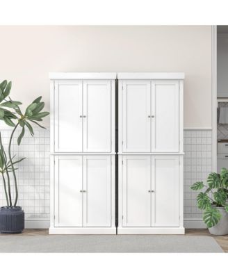 72" Kitchen Pantry Storage Cabinet with 4 Doors,