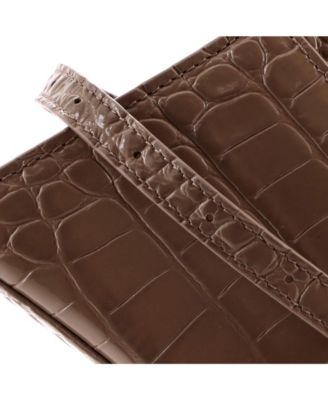 Small Hourglass Top Handle Bag Embossed Leather