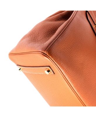 Birkin 35 Handbag Brown Clemence with Gold Hardware