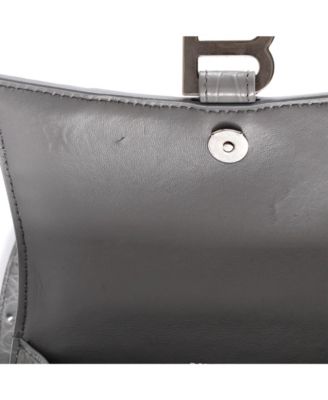 XS Hourglass Top Handle Bag Embossed Leather