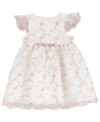 Girls' Toddler 2T-4T Round Neck Embroidery Dress