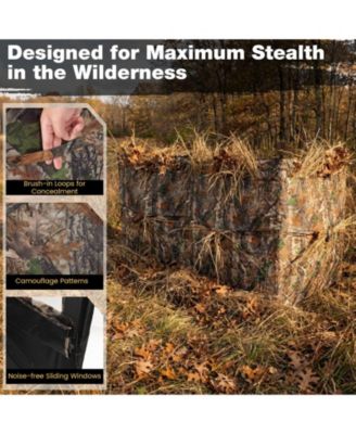 See-Through Pop-Up Hunting Blind Panel Waterfowl Blind for 1-3 People