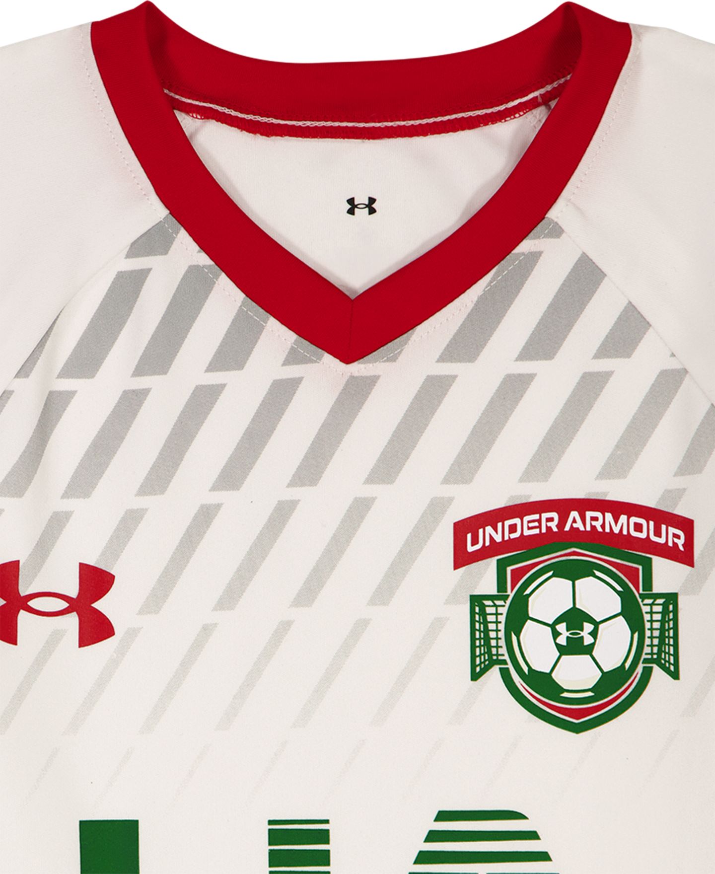 Детский комплект Under Armour Tech Soccer: футболка и шорты, 2-7 лет, цвет: Белый / Красный — фото 6