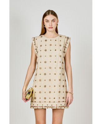 Women's Beaded Mini Dress