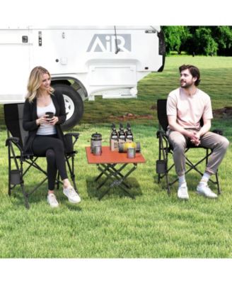 Portable Folding Oxford Cloth Camping Chair with Cup Holder and Side Pocket