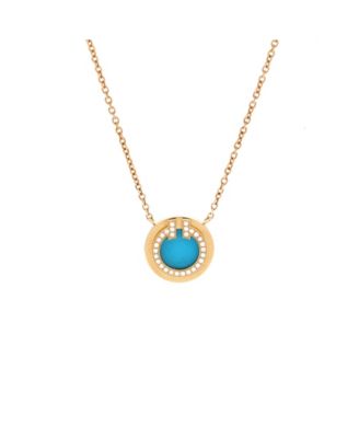 T Circle Pendant Necklace