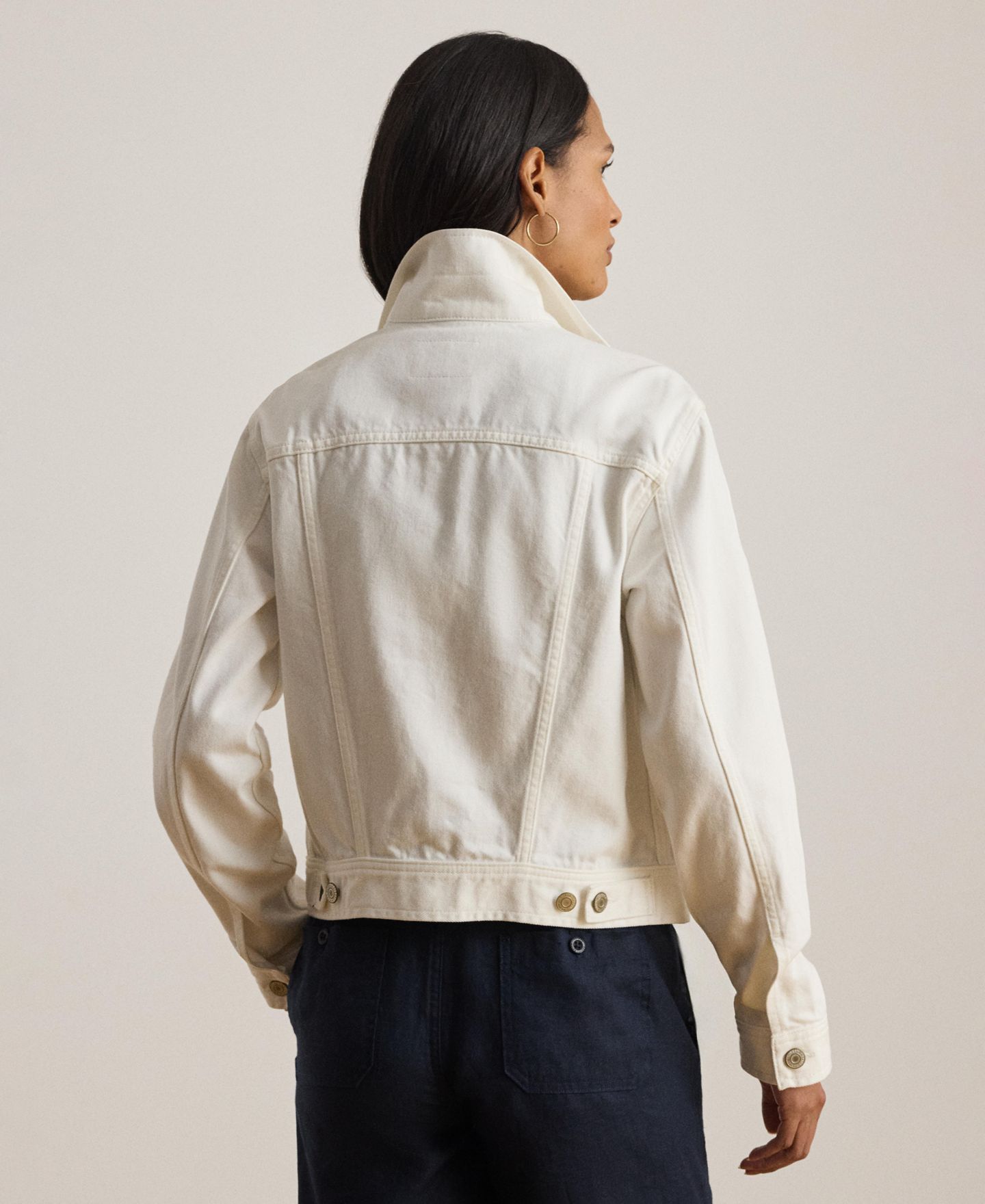 Женская куртка Lauren Ralph Lauren Denim Trucker, цвет: Белый варёный — фото 5