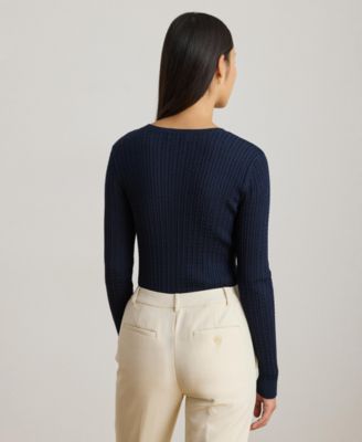 Women's Mini-Cable Crewneck Sweater