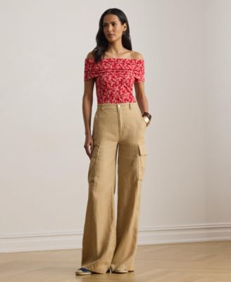 Women's Floral Print Off-The-Shoulder Top